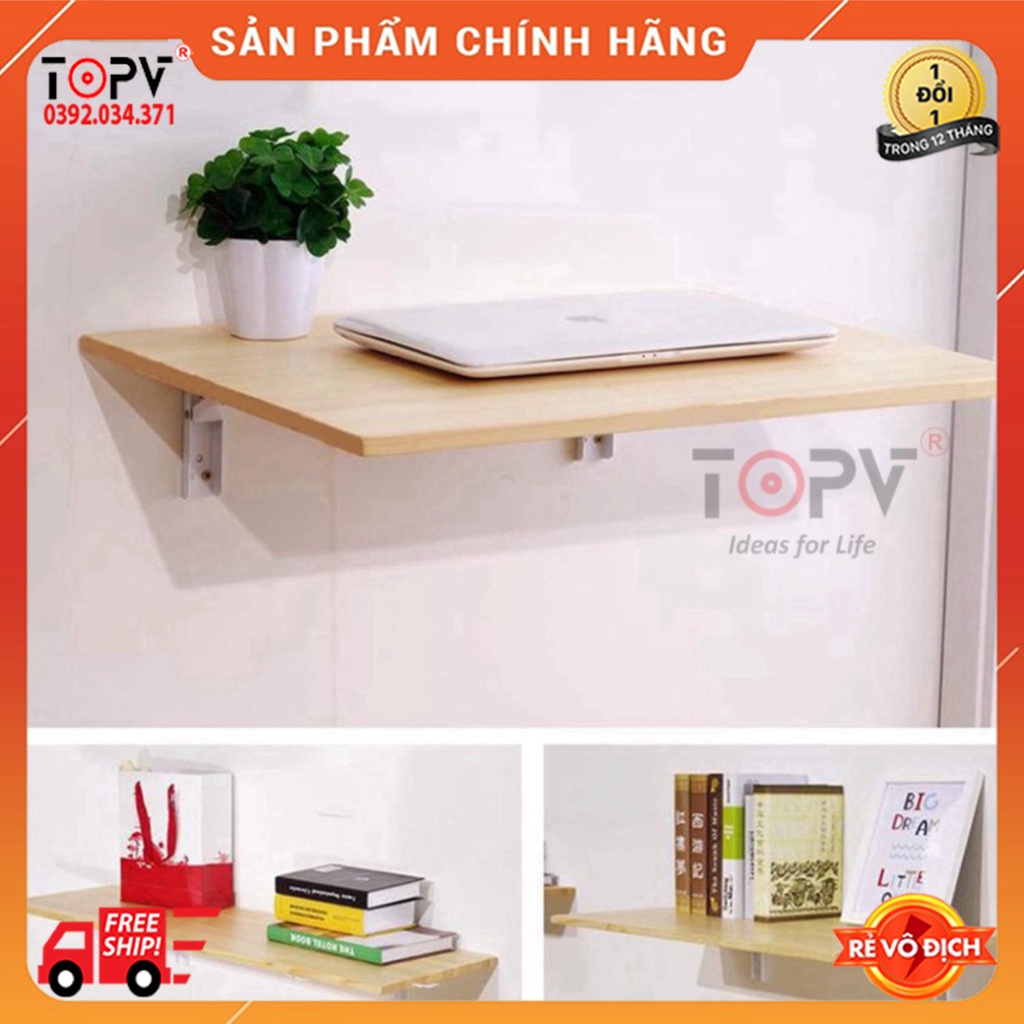 Bàn học gấp gọn thông minh TopV làm việc tại nhà học sinh sinh viên nhỏ gọn mini gắn xếp treo tường TopVHCM