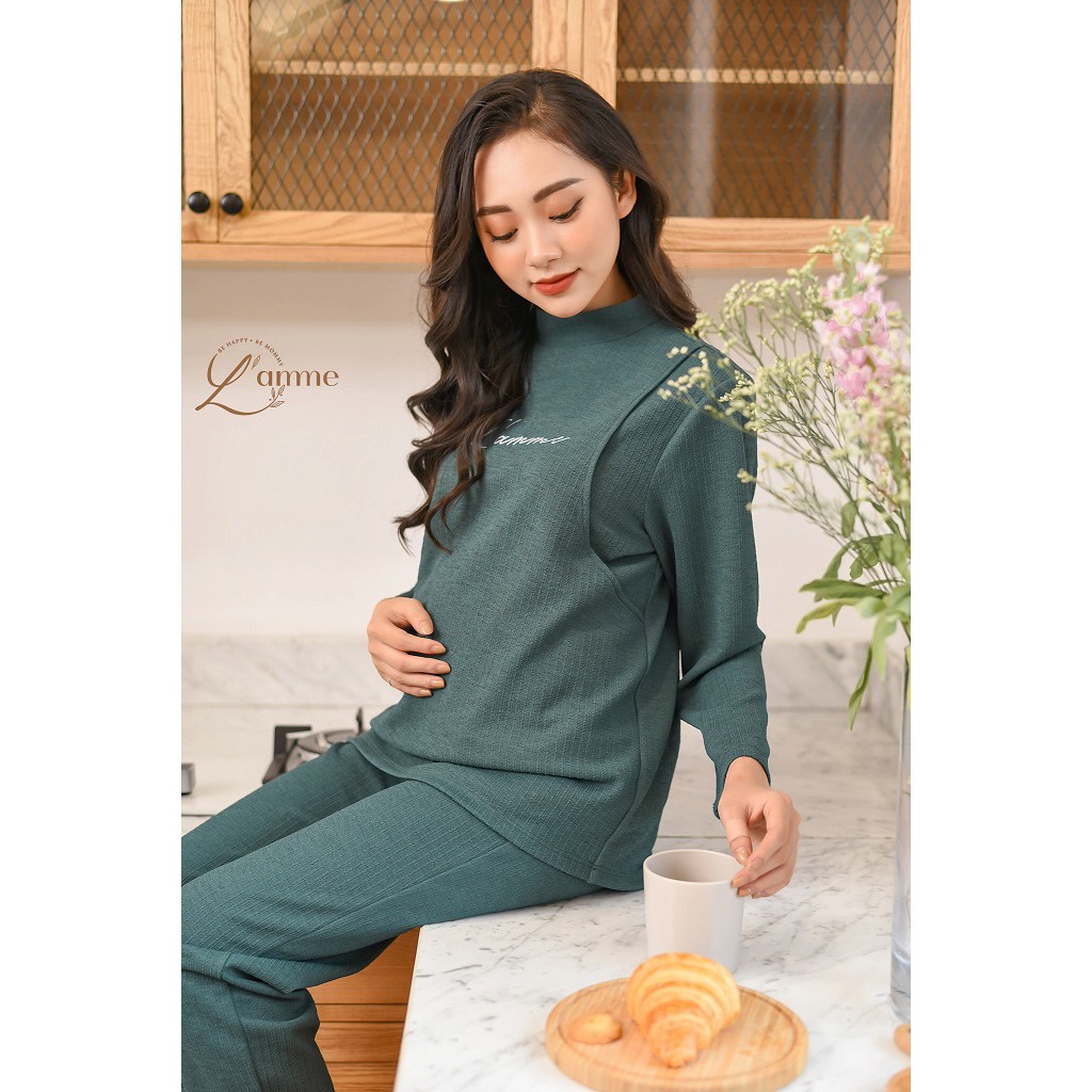 Bộ bầu mặc nhà (B07) thời trang tiện lợi, kín đáo cho bé tuti thiết kế bởi LAMME