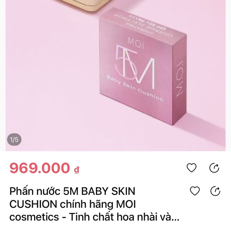 Lõi phấn nước 5M Baby Skin Cushion M.O.I Cosmetics | BigBuy360 - bigbuy360.vn