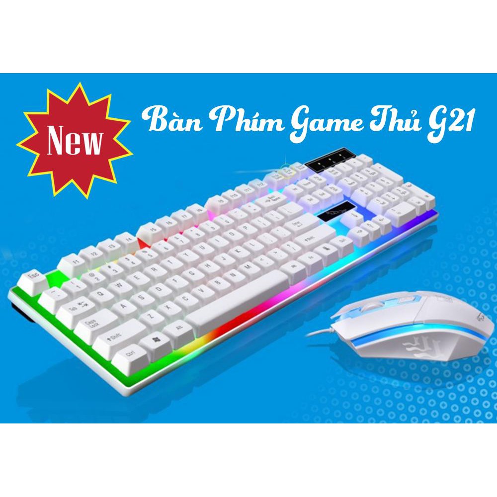 [SỐC] Bàn phím giả cơ Led RGB + Chuột Gaming Leopard G21 - Bảo hành 12 tháng