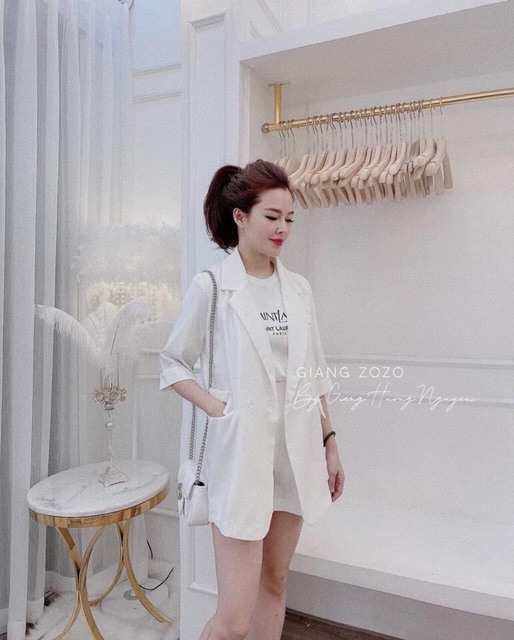 Set áo vest trơn quần cộc 2 chi tiết