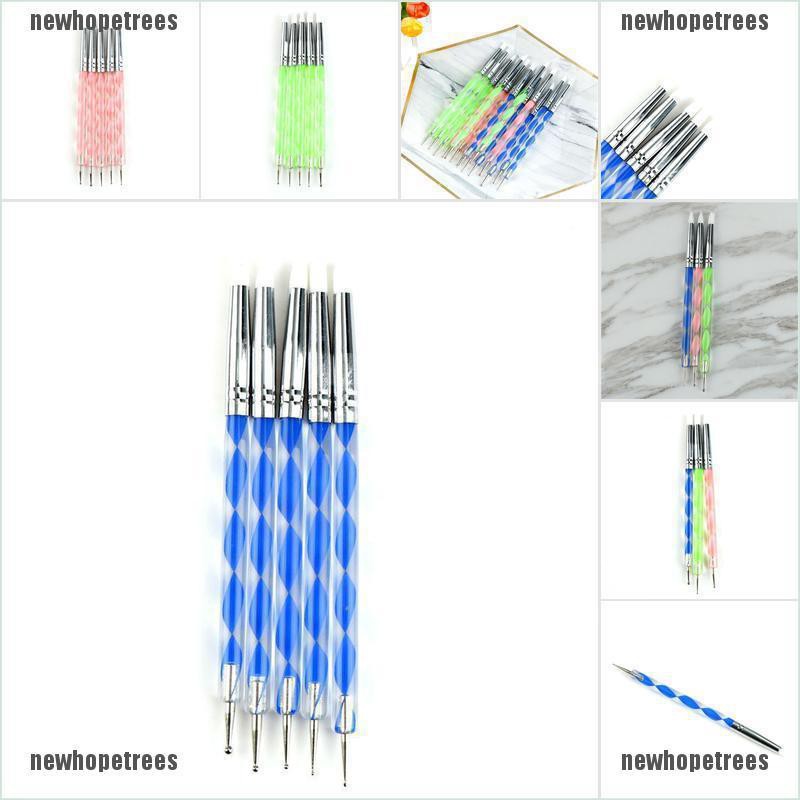 [Hàng mới về] Bộ 5 bút trang trí móng nghệ thuật 2 đầu tiện dụng