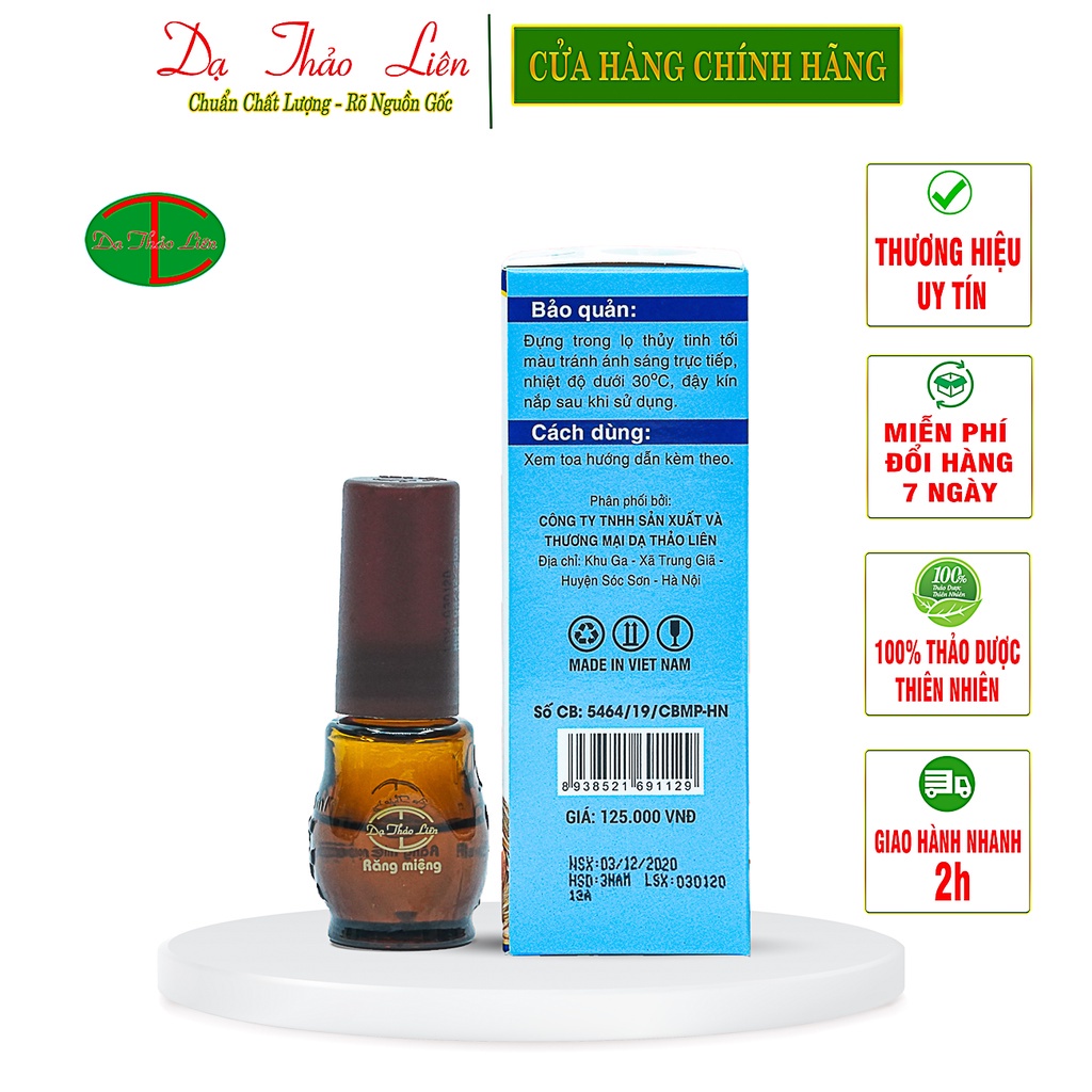 Tinh dầu răng miệng Dạ Thảo Liên 100% thảo dược thiên nhiên 5ml