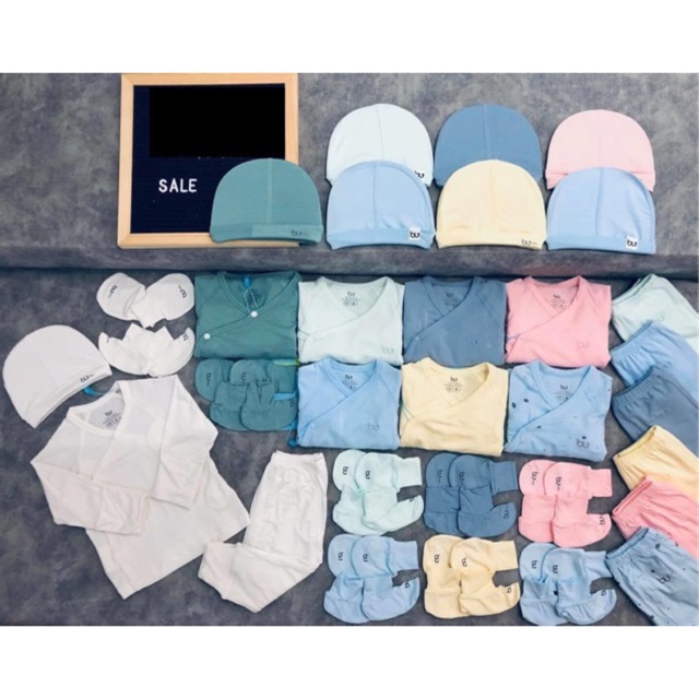 Bu - Set sơ sinh Bu (1 bộ, 1 mũ và 1 bao tay chân)