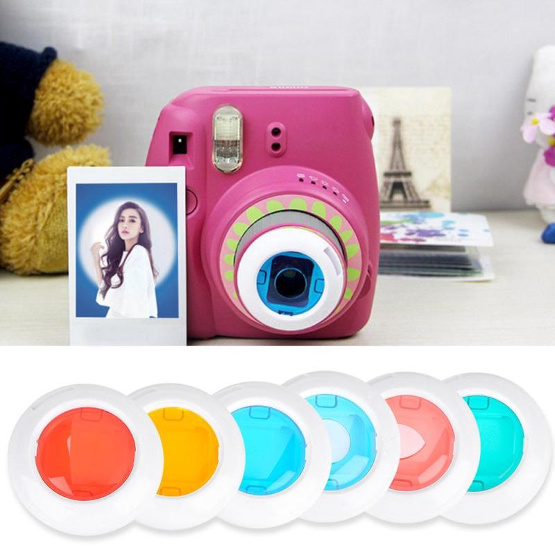 Bộ 4/6 tấm lọc ống kính nhiều màu sắc dành cho Fujifilm Instax Mini 8 9 7S