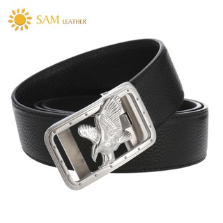 [SAM Leather] Dây Thắt Lưng Nam Da Bò Cao Cấp -Dây Nịt Nam SFDN029CWB -Mặt Khóa Inox 316 Nguyên Khối & Da Bò,BH 12 Tháng