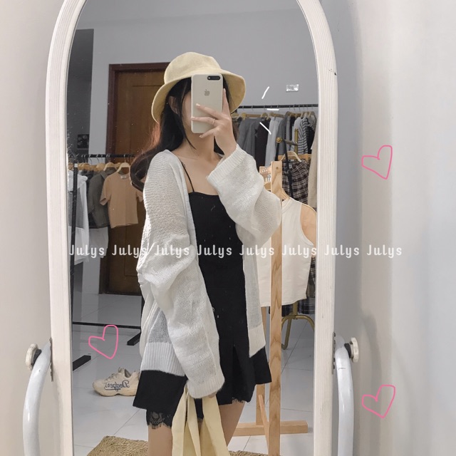 Áo cardigan len mỏng (ảnh thật)