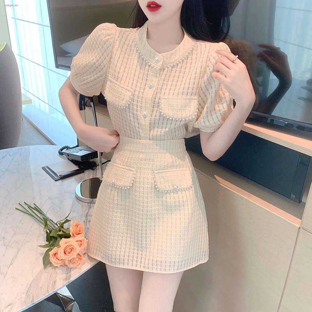 Bộ Áo + Chân Váy Chữ A Lưng Cao Phong Cách Phương Tây Thời Trang Mùa Hè Cho Nữ 2021 14 | BigBuy360 - bigbuy360.vn