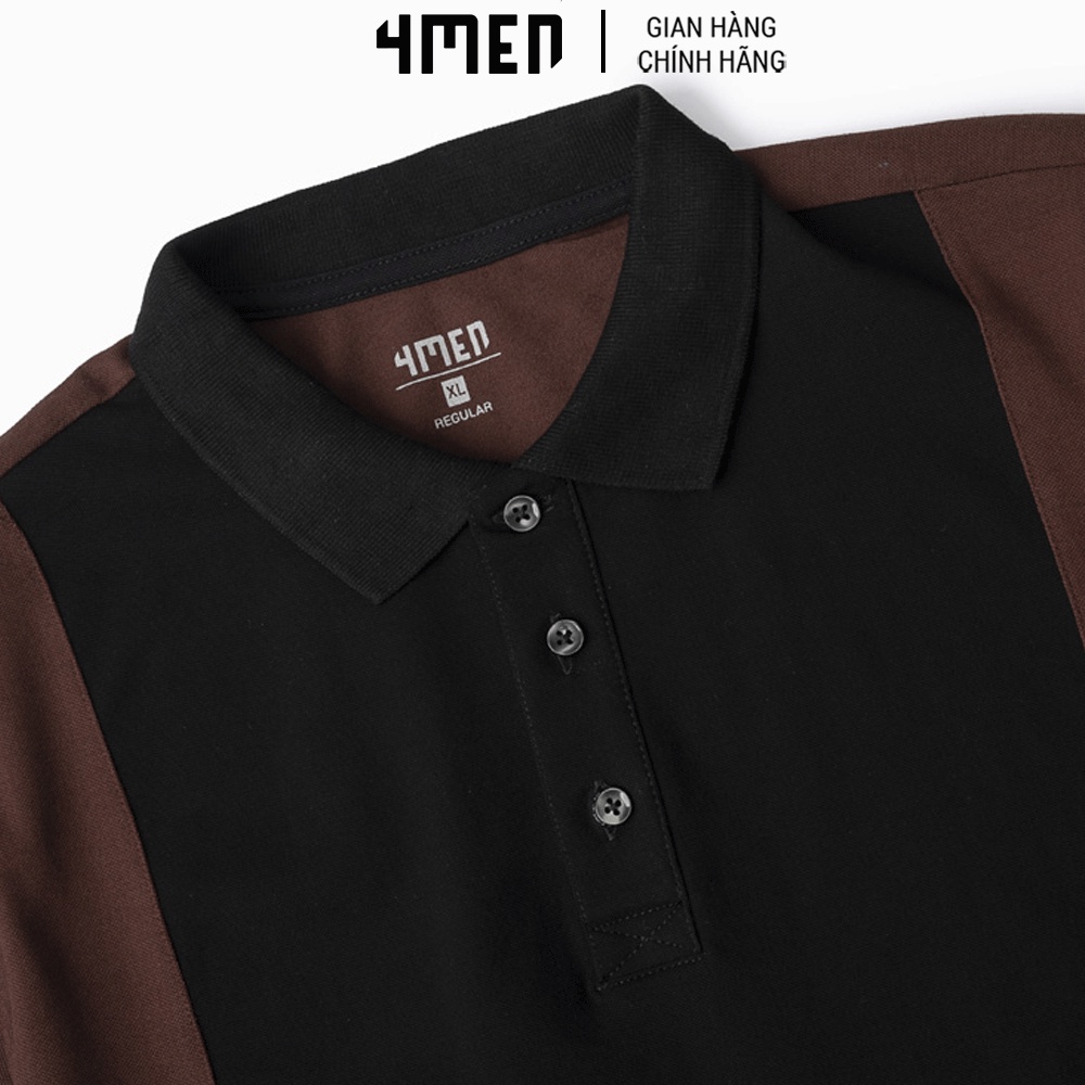 Áo PoLo Nam Regular Colormix 4MEN PO073 tay ngắn cổ bẻ vải thun cotton cá sấu mềm mịn, thoáng mát