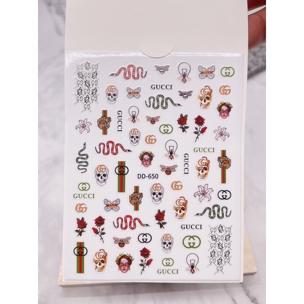 sticker 3d thương hiệu dán móng tay nail