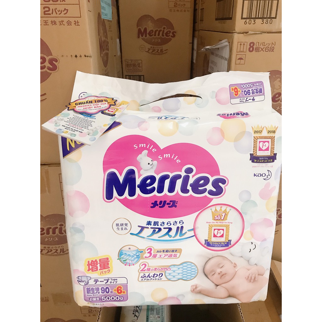 [CÓ TEM PHỤ TIẾNG VIỆT] BỈM MERRIES NỘI ĐỊA NHẬT CỘNG MIẾNG/JUMBO ĐỦ SIZE XXL32 quần/XL50 quần