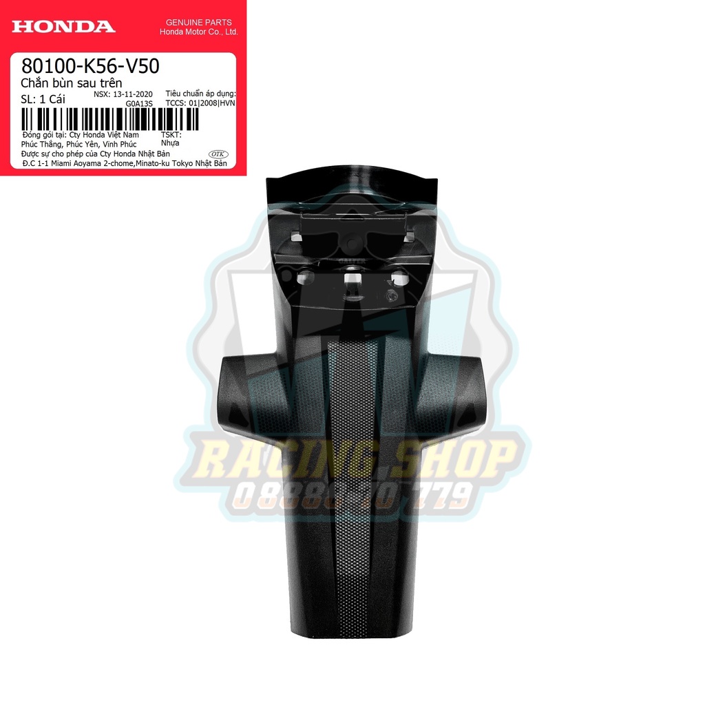 Cóc Dè Sau Trên Winner X - Dè Sau Chắn Bùn Trên Gắn Đèn Soi Biển Số Winner X V2 V3 2022+ (80100-K56-V50)
