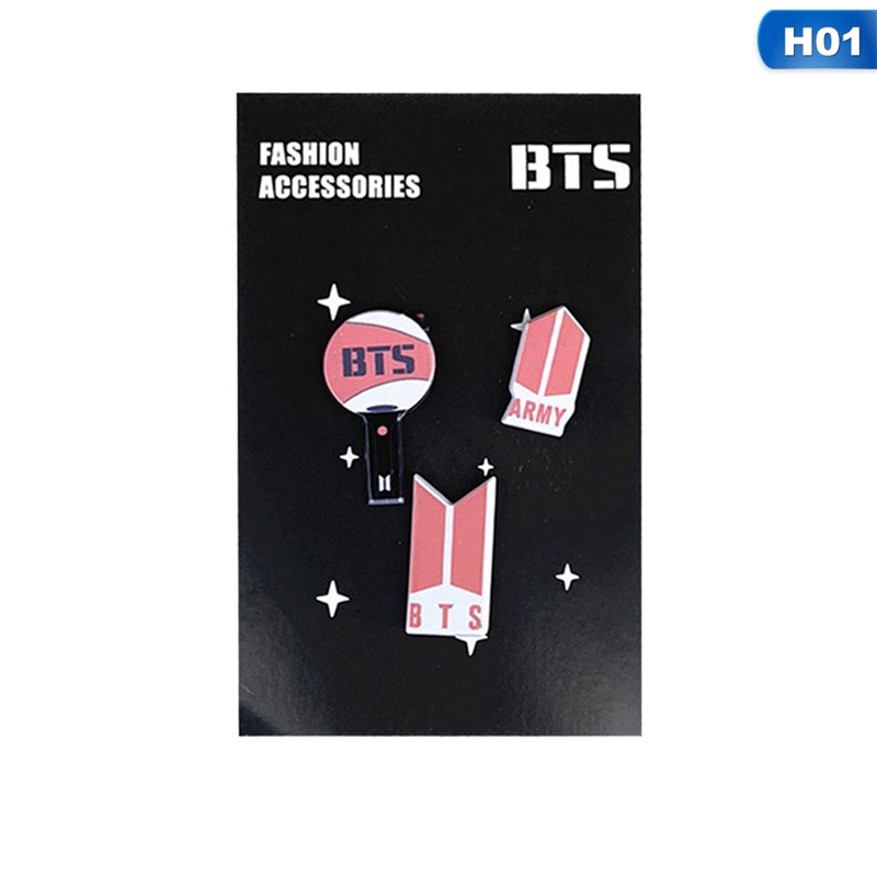 3Pcs Hot BTS BLACKPINK EXO Badge Brooch Chest Pin TWICE GOT7 Fans Gift Jewelry