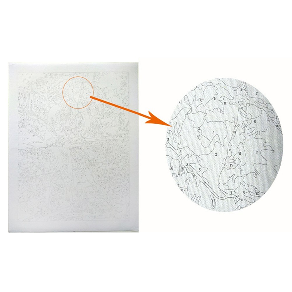 Bộ dụng cụ tô vẽ tranh sơn dầu theo số họa tiết cô gái độc đáo DIY dùng trang trí nhà cửa
