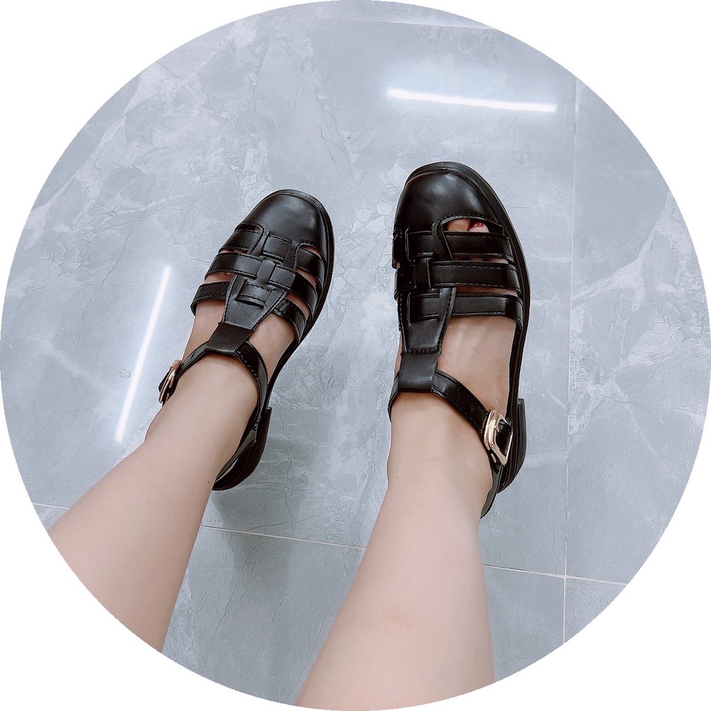 DÉP SANDAL ĐẾ BẰNG RỌ DA MỀM TRƠN ĐẸP VÔ ĐỐI
