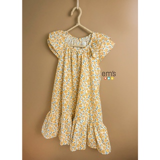 Váy bé gái cánh tiên hoa nhí vàng ems