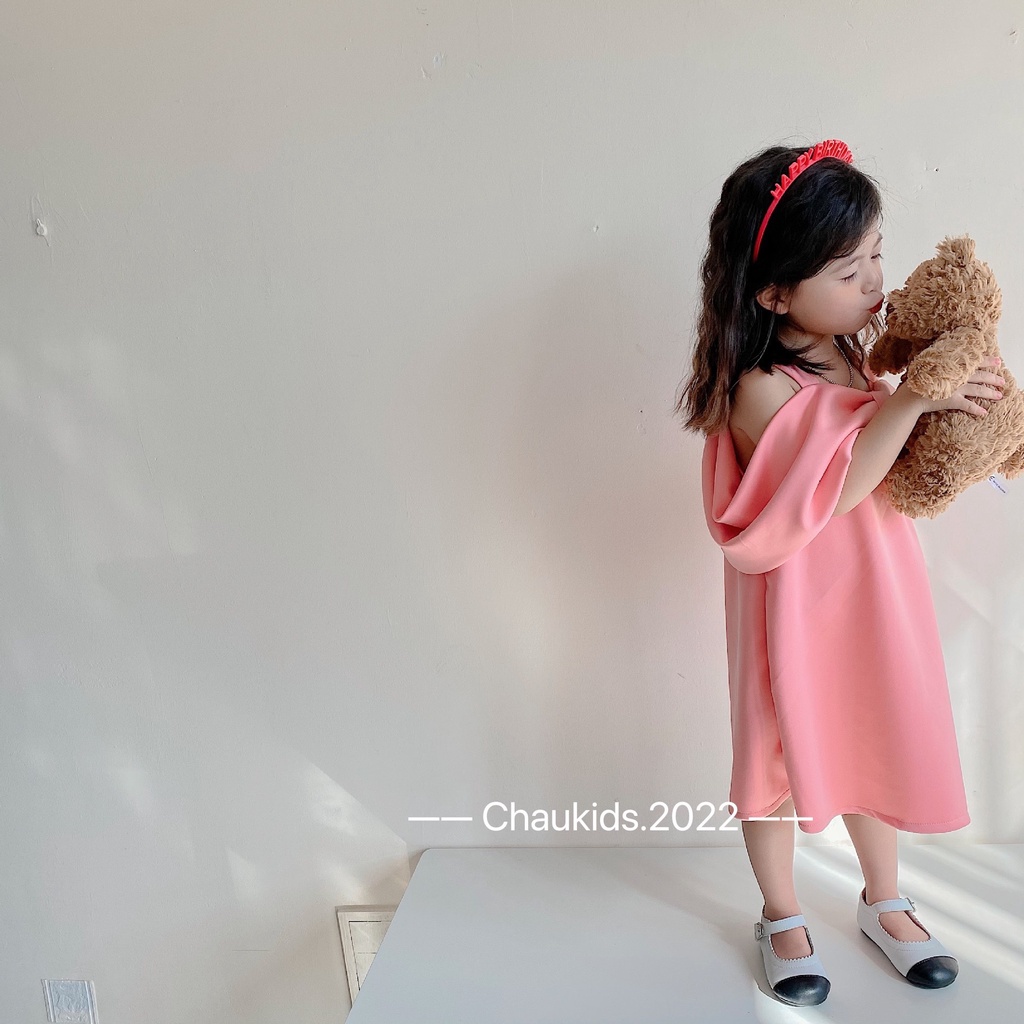 Váy hồng nơ sang chảnh bé gái