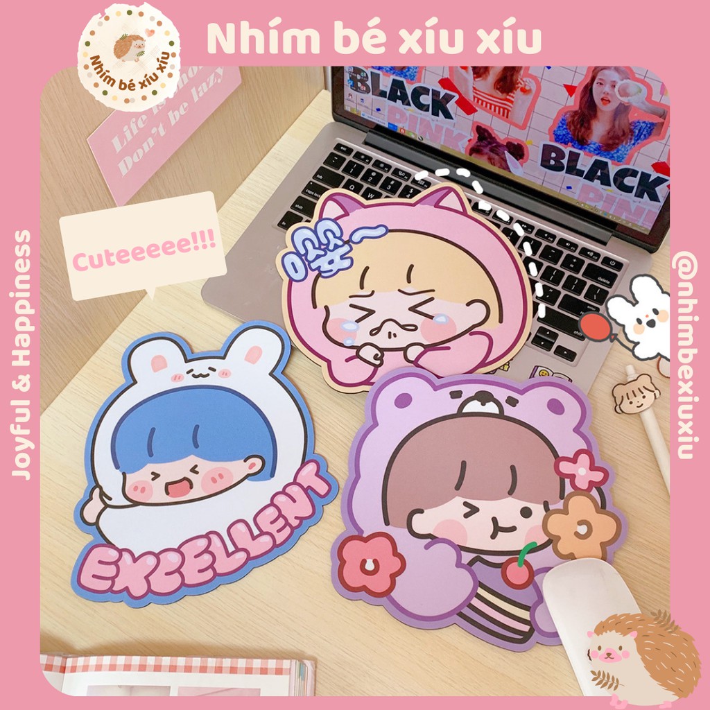 Miếng lót chuột infeel.me xinh xỉu mouse pad cute tấm di chuột chống thấm nước