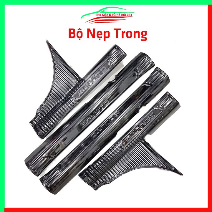 Ốp bậc cửa nẹp bước chân TITAN ô tô Soluto 2019-2023 hai kiểu vây cá và thẳng chống trầy bảo vệ xe