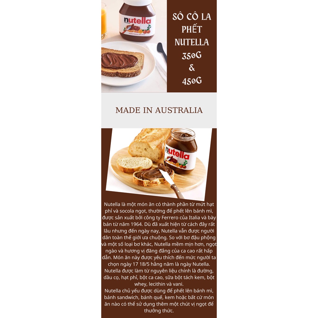 Sô-Cô-La phết Nutella 350g & 450G + bánh quy phết Nutella MADE IN GERMANY