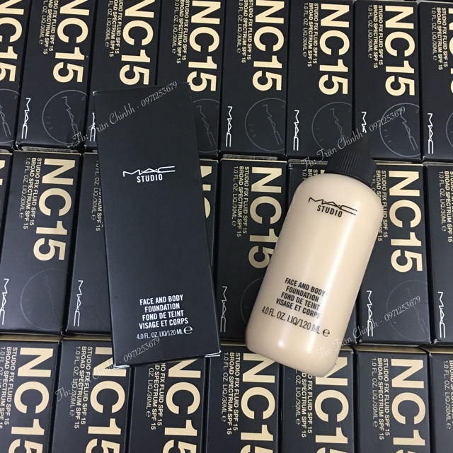 Có sẵn Có Bill - Kem nền MAC FACE AND BODY FOUNDATION 120ml
