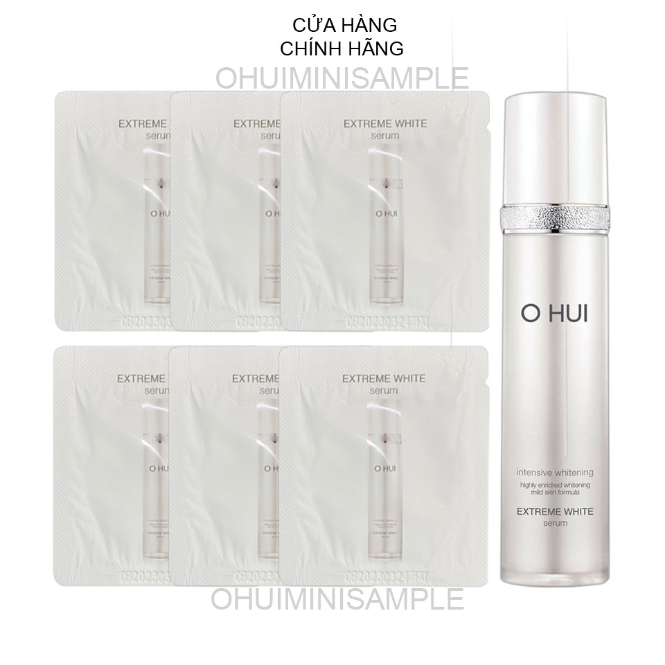 Gói tinh chất Ohui dưỡng trắng da mờ sạm nám và chống lão hóa - Serum Ohui Extreme White Snow vitamin 1ml