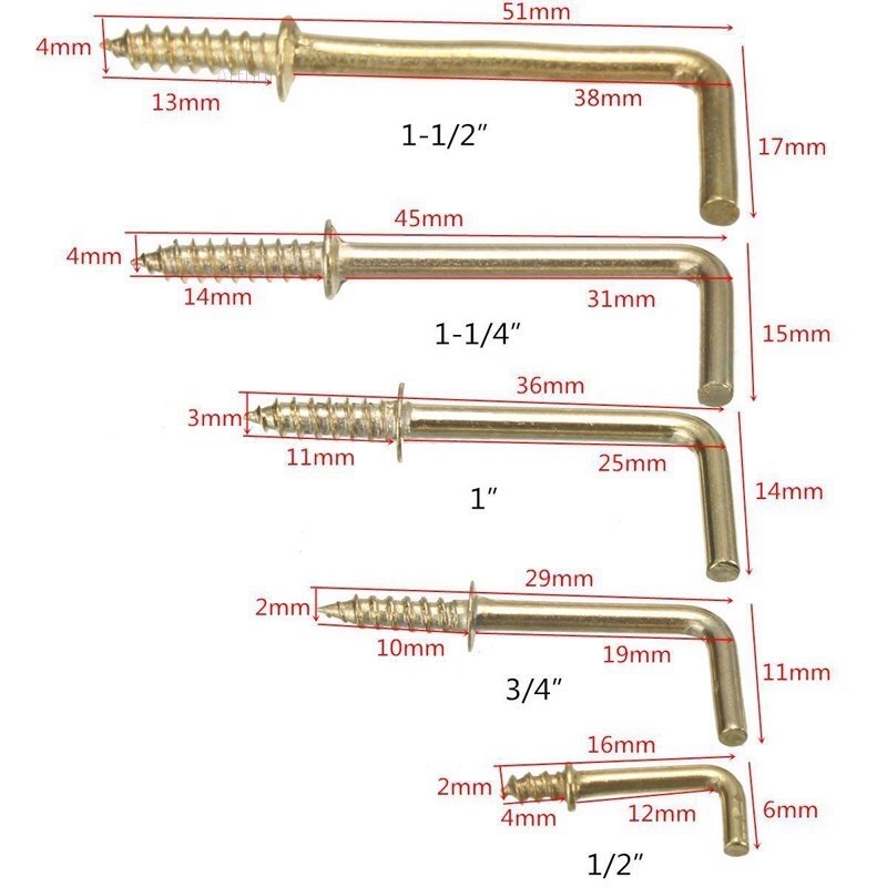 móc chữ L, móc màn đặc biệt dài 45mm