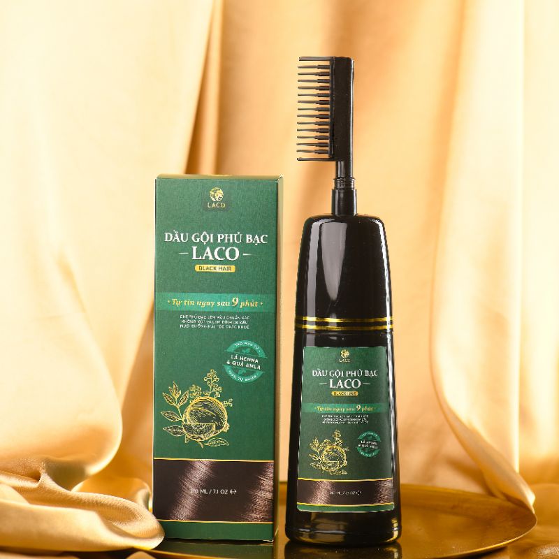 Dầu gội phủ bạc Laco Black Hair chíng hãng