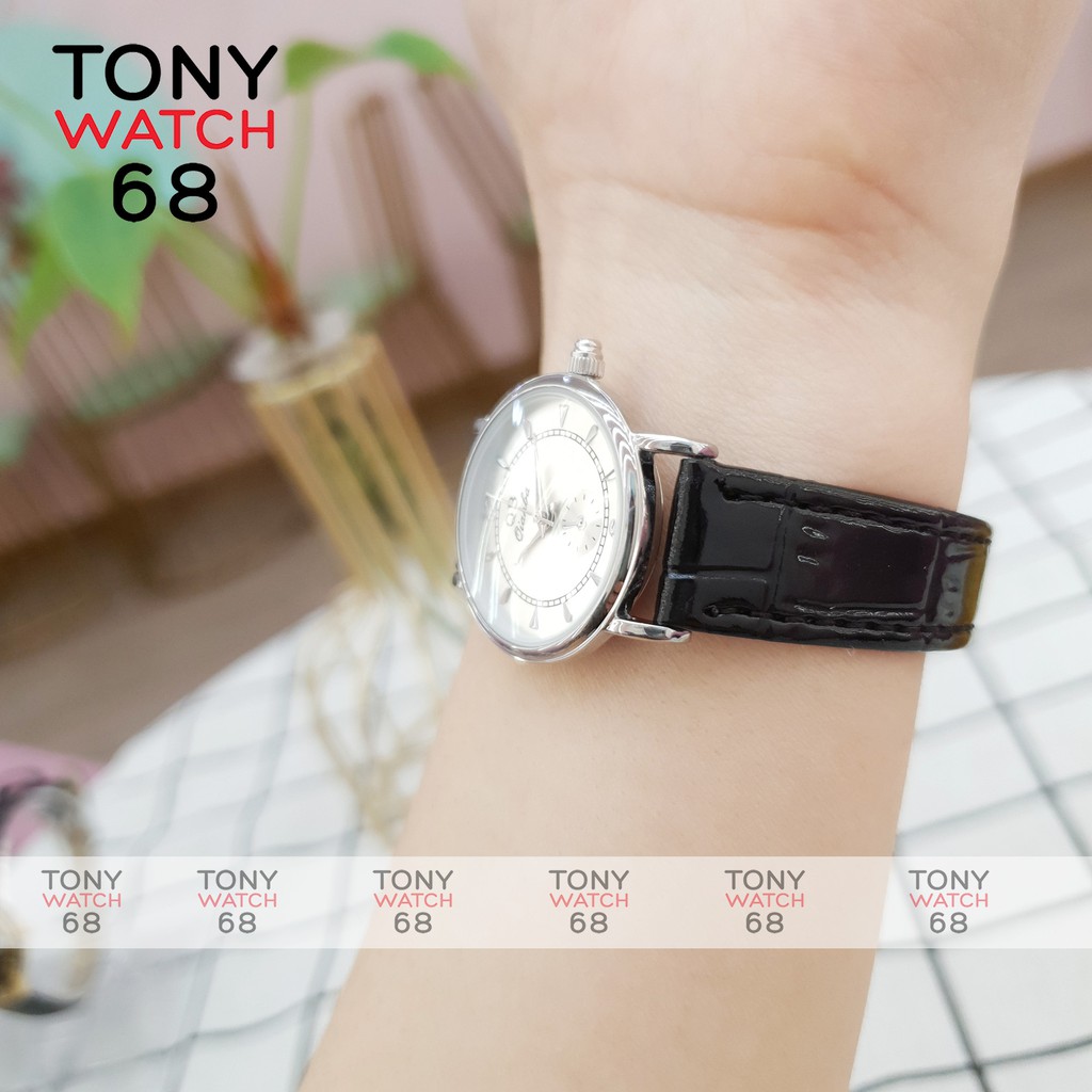 Đồng hồ nữ dây da chính hãng QB mặt nhỏ đẹp chống nước