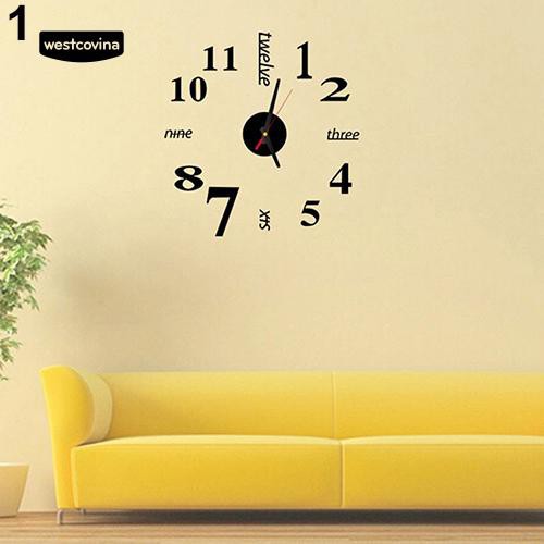Đồng Hồ Dán Tường Trang Trí Nội Thất Phong Cách Hiện Đại