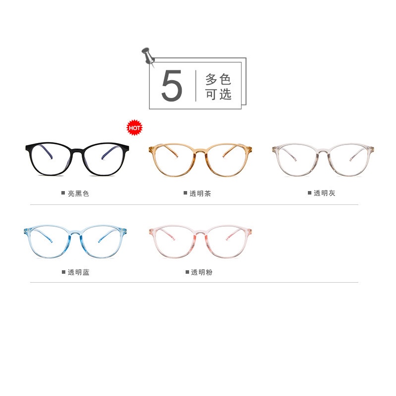 (KIQI-FASHION) COD Kính Cận 0°~-400° Mắt Kính Gọng Tròn Màu Đen Chống Bức Xạ Phong Cách Cổ Điển Chất Lượng Cao Cho Nam Nữ