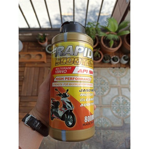 Dầu nhớt Rapide 4T Multigrade 10w-40 0.8L MB (motor cleaner additive)