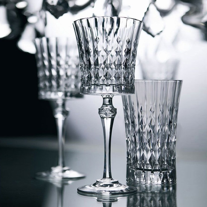 Goblet Glass - Ly Khứa Cạnh - Ly Thủy Tinh