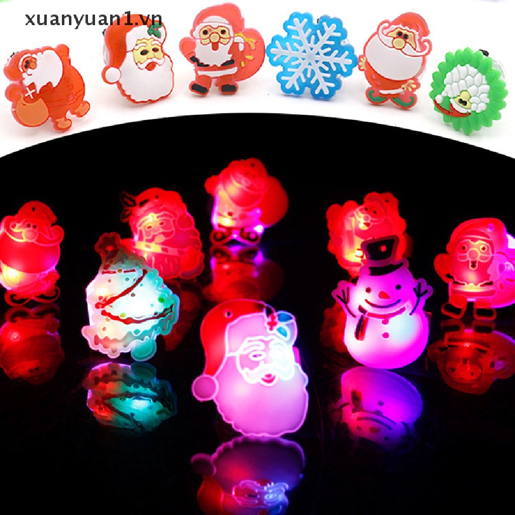 Set 10 Nhẫn Đeo Tay Phát Sáng Trong Đêm Halloween Độc Đáo