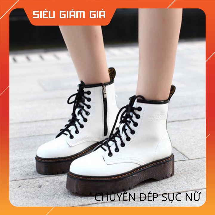 [ SẴN ĐEN] Giày Basic Boot Ulzzang DR Cao Cấp đế 5p sườn khoá zip CÓ DẬP CHỮ Ở CỔ | BigBuy360 - bigbuy360.vn