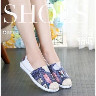 Giày lười slip on vintage đơn giản