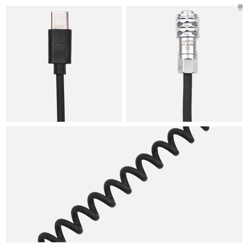 Cáp Nguồn Andoer USB-C Thay Thế Cho Máy Ảnh Blackmagic Camera BMPCC 4K / 6K Sang USB Type-C