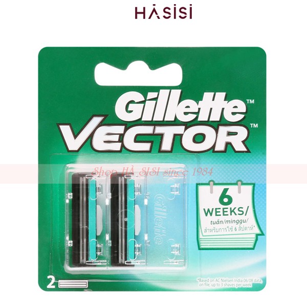 LƯỠI CẠO RÂU GILLETTE - Vector ( 2 lưỡi )