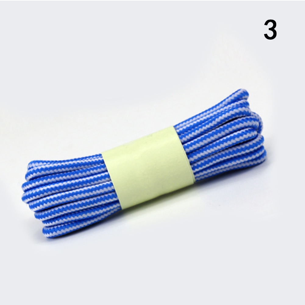 Dây Buộc Giày Thể Thao DIY Dạng Tròn Kẻ Sọc Màu Sắc Kép