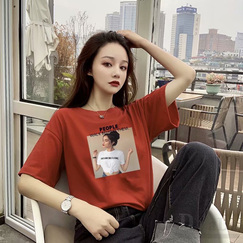 Mũ Lưỡi Trai Phong Cách Hàn Quốc Thời Trang Mùa Hè  Áo Thun Tay Ngắn Cổ Tròn Dáng Rộng In Họa Tiết Hoạt Hình Thời Trang Xinh Xắn Cho Nữ