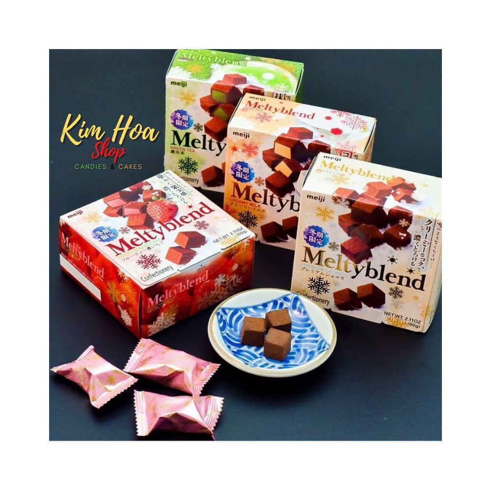 Sô-Cô-La Tươi MEIJI meltykiss 3 hương vị - MEIJI trà xanh - MEIJI dâu tây - MEIJI premiun chocolate - MADE IN JAPAN