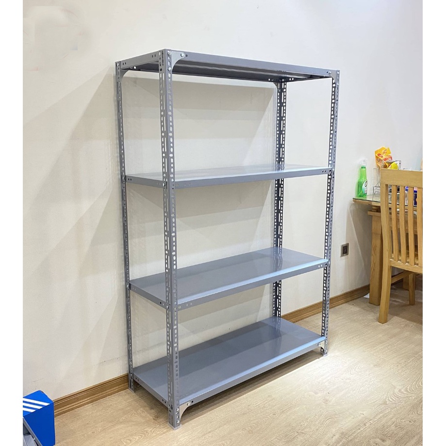 Kệ Sắt V Lỗ Đa Năng Dài 1m x Rộng 0,4m x Cao 0,6-0,8-1-1,2-1,5m x 2,3,4 Tầng Lắp Ghép Để Đồ