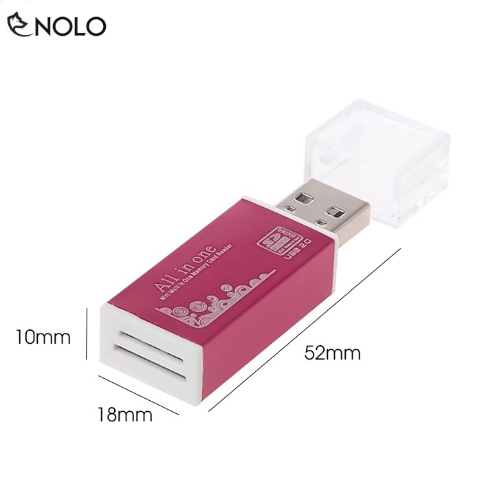 Đọc Thẻ Nhớ Reader Chuẩn Tốc Độ 2.0 All In One  DT105 Hỗ Trợ Định Dạng Thẻ Nhớ MS Pro M2 MicroSD TF MS Duo SD SDHC