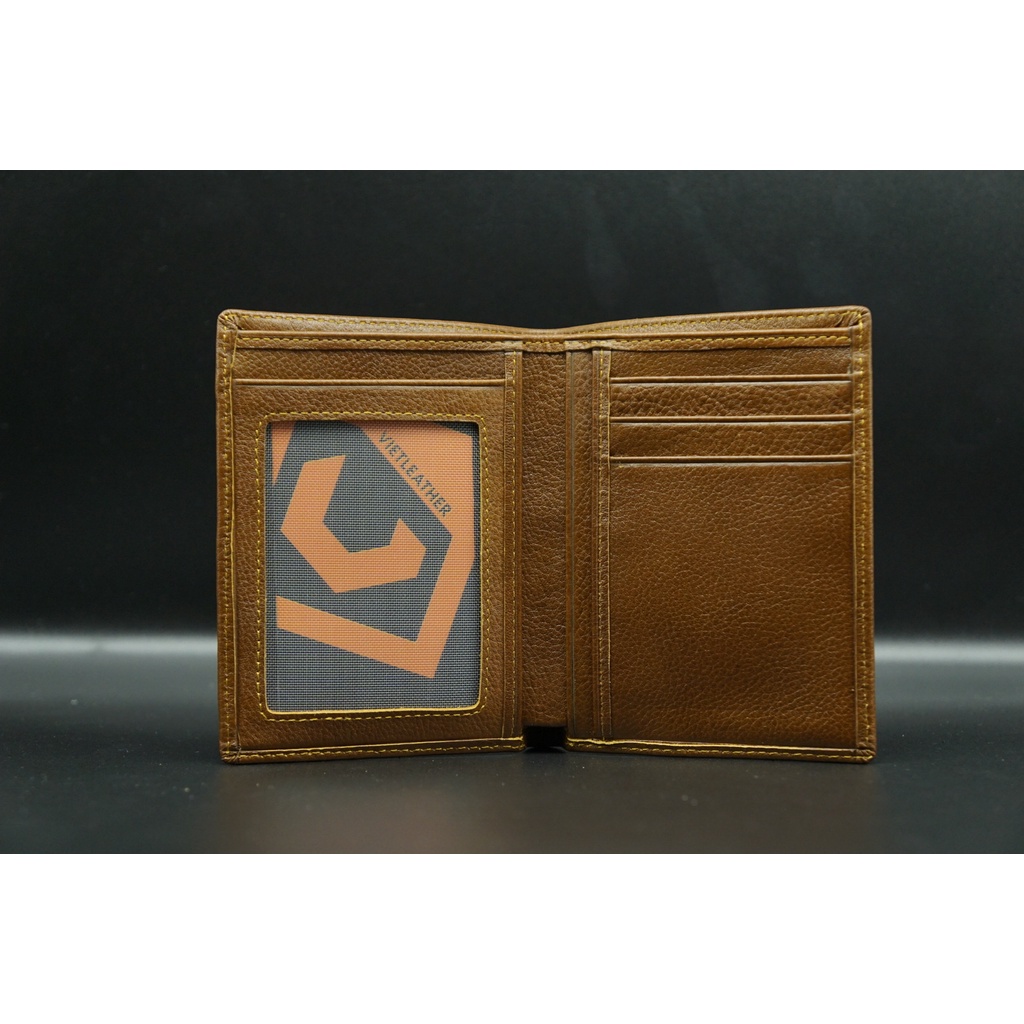 Ví da nam - Bóp da nam Classic cao cấp Vietleather dáng đứng