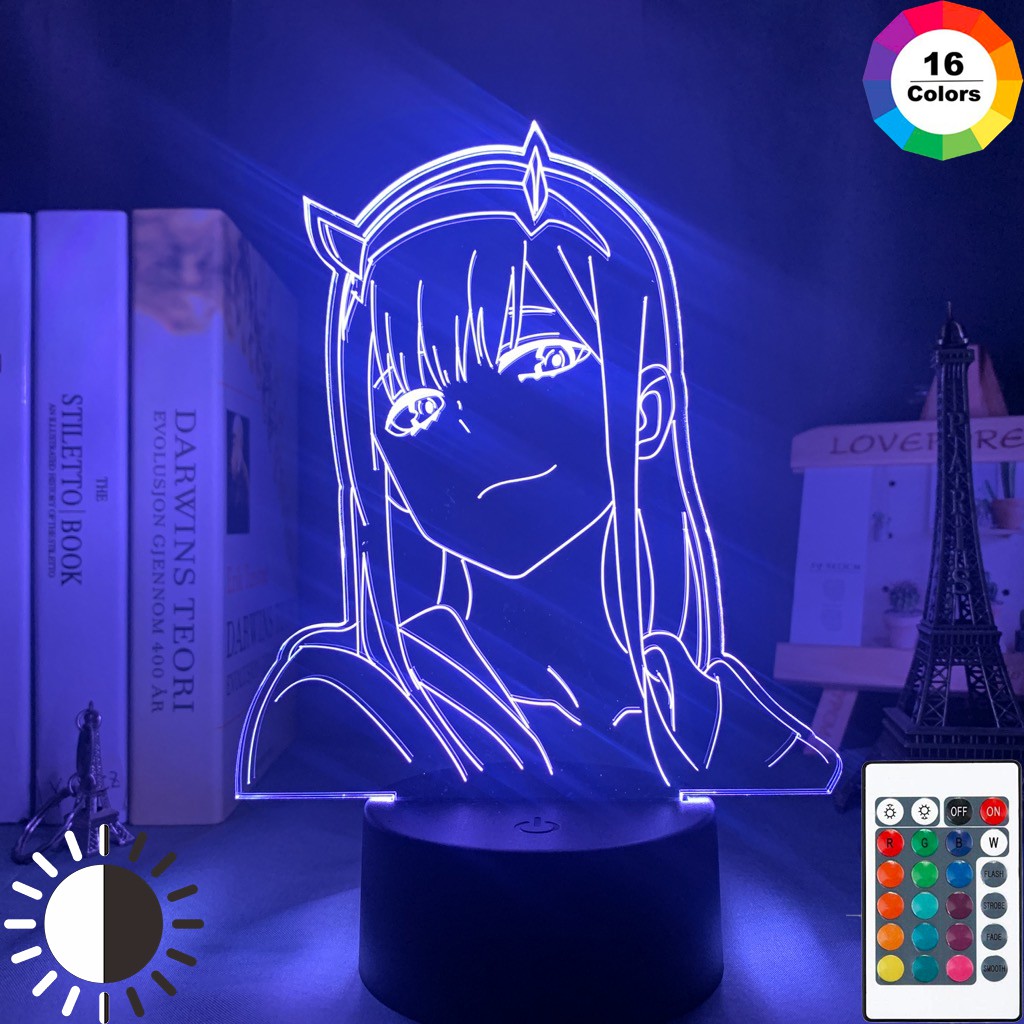 Đèn Led 3D 7 Màu Hình Nhân Vật Hoạt Hình Darling In The Franxx Zero 002