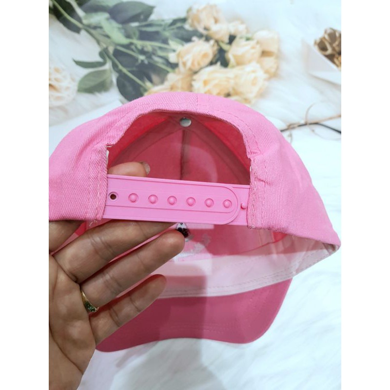 Mũ - Nón 6-12y lưỡi trai bé gái HM xuất dư- Mẫu Hồng Pink