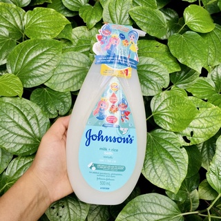 Sữa tắm johnson's baby milk & rice cho bé 500ml chiết xuất sữa & gạo