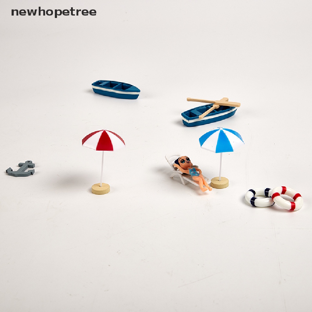 Mô Hình Ghế Ngồi Bãi Biển Mini Trang Trí Nhà Búp Bê