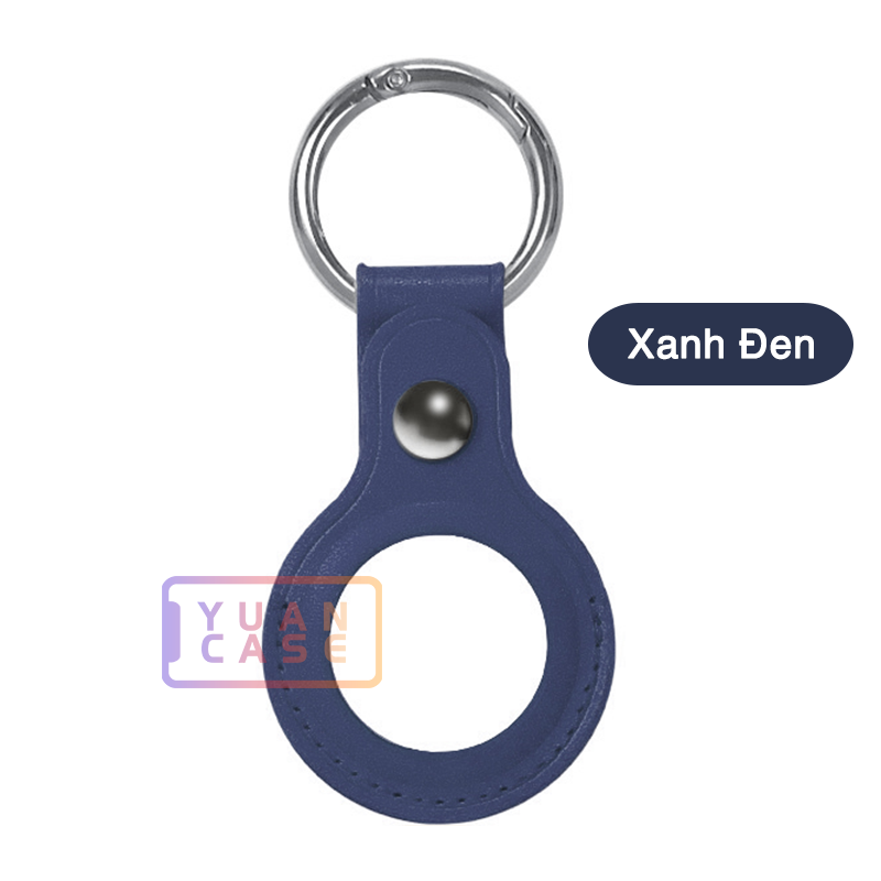 Bao da móc khóa cho Airtag, khoét 2 mặt