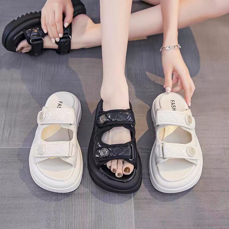 Quai Ngang Đế Dày Phong Cách Hàn Quốc Thời Cho dép nữ thời trang quai hậu sandal